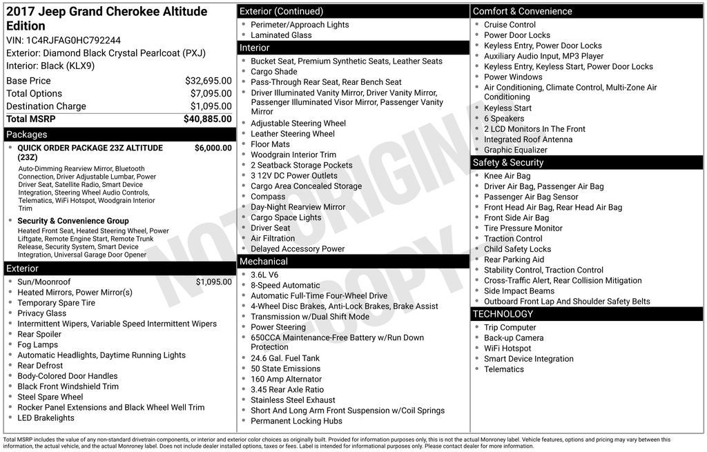 2017 Jeep Grand Cherokee Altitude