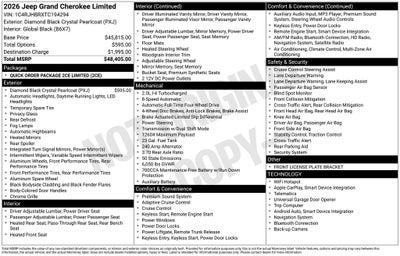 2026 Jeep Grand Cherokee Limited