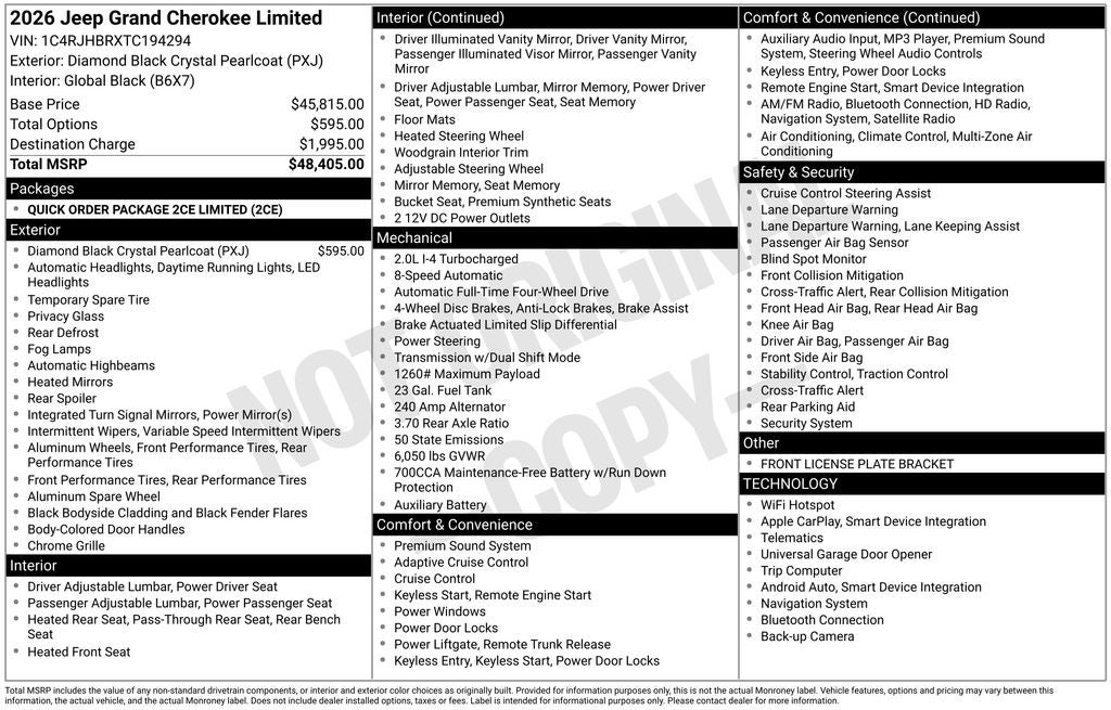 2026 Jeep Grand Cherokee Limited