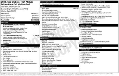 2023 Jeep Gladiator High Altitude