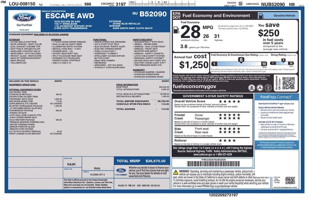 2022 Ford Escape SE AWD's photo