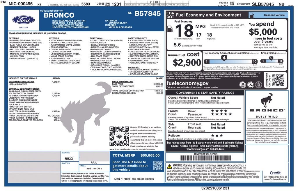 2025 Ford Bronco Badlands