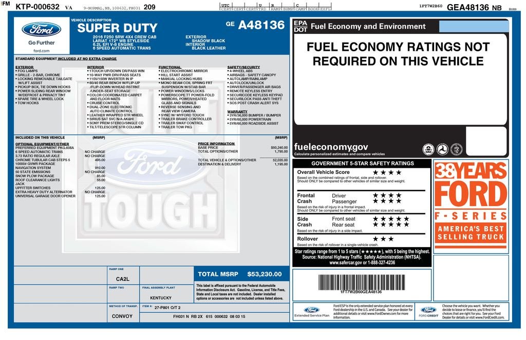 2016 Ford F-250SD Lariat
