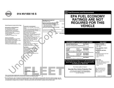 2014 Nissan NV1500 S