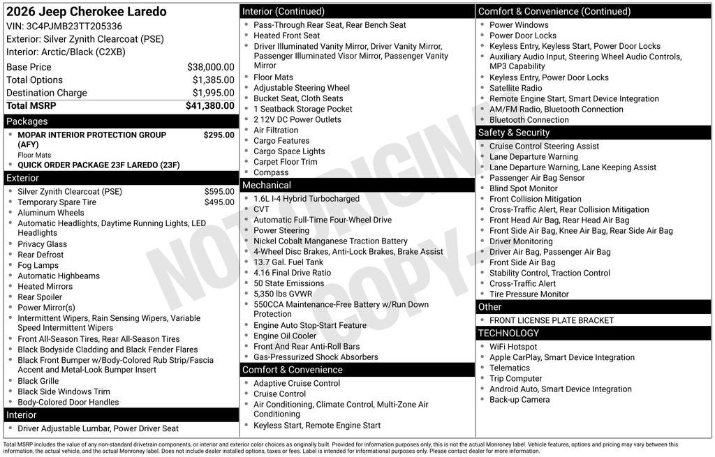 2026 Jeep Cherokee Laredo