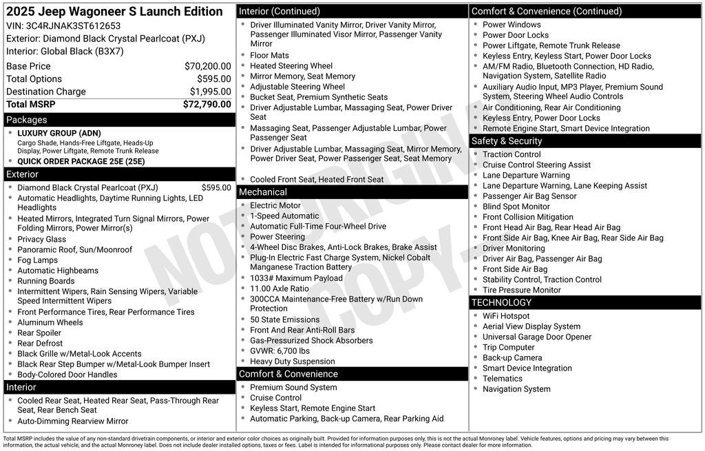 2025 Jeep Wagoneer S Launch Edition