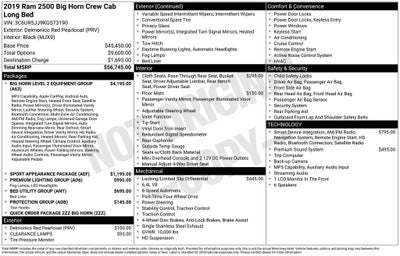 2019 RAM 2500 Big Horn