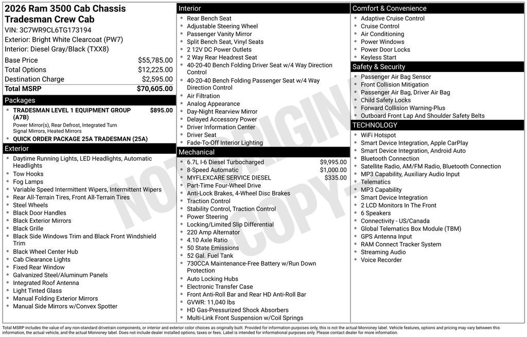 2026 RAM 3500 Tradesman