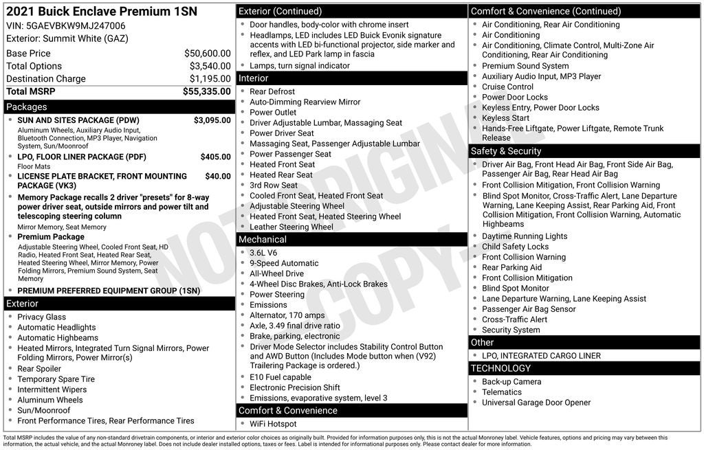 2021 Buick Enclave Premium Group