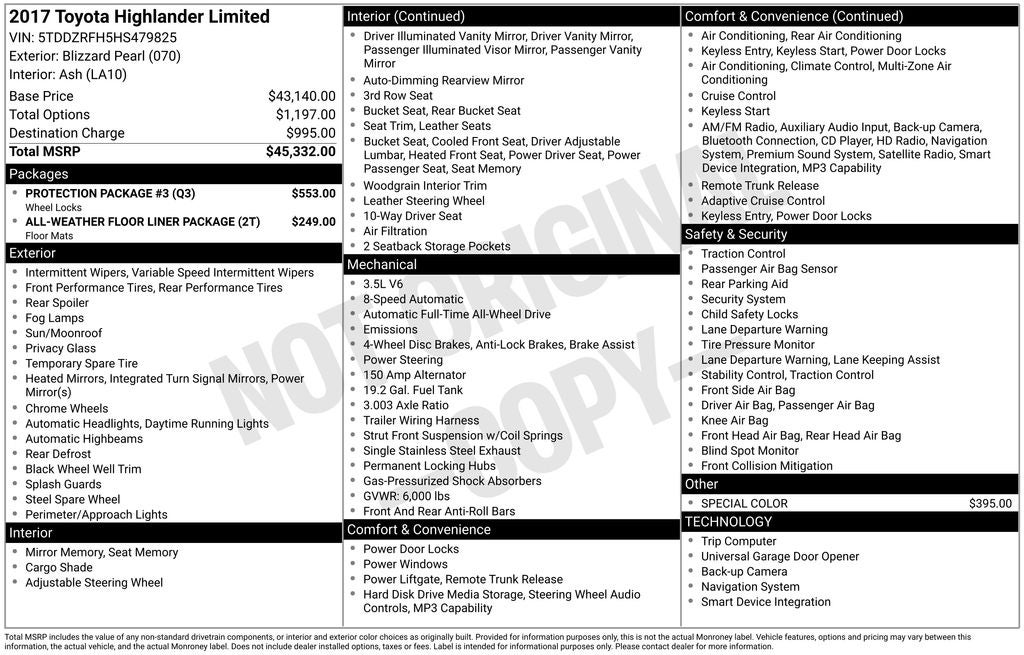 2017 Toyota Highlander Limited