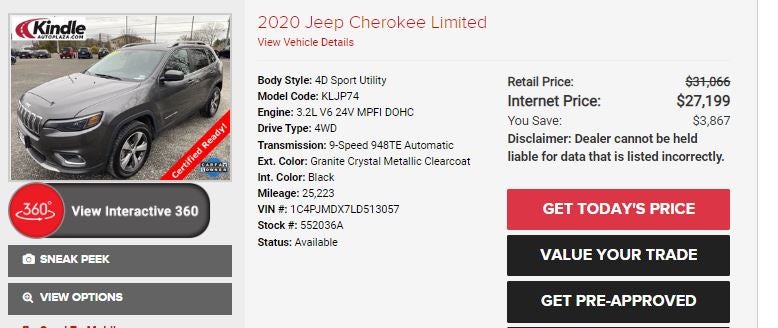 2020 jeep cherokee